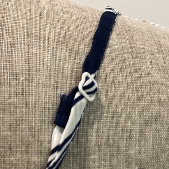 Navy Blue Striped Crop Tank Top - Picture 4 of 9